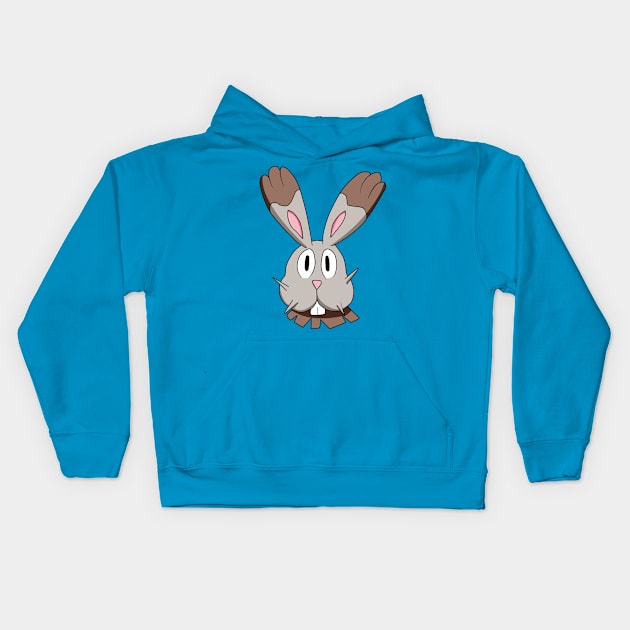 Bunny Head Kids Hoodie by Blackmoonrose13